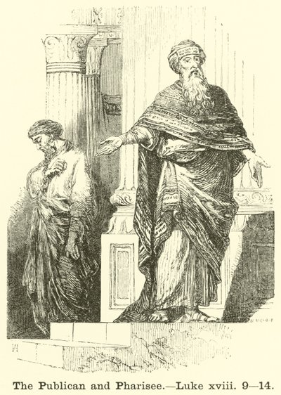 The Publican and Pharisee, Luka, xviii, 9, 14 by English School