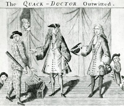 The Quack Doctor Outwitted, Sutton Nichols tarafından yayınlandı, 1558 by English School