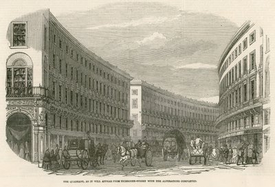 The Quadrant, Regent Street, Londra, değişiklikler tamamlandıktan sonra Tichborne Street