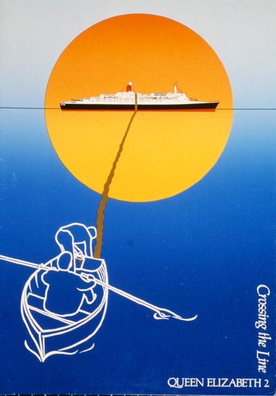 Kraliçe II. Elizabeth çizgiyi geçiyor (renkli taş) by English School