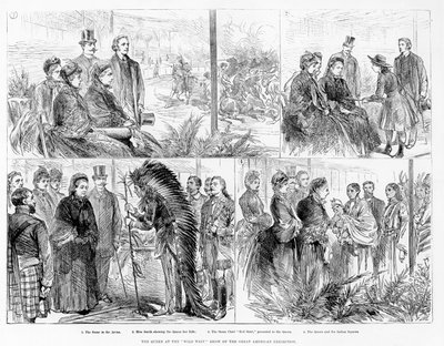 Kraliçe, Büyük Amerikan Sergisinin Vahşi Batı gösterisinde, 1887 by English School