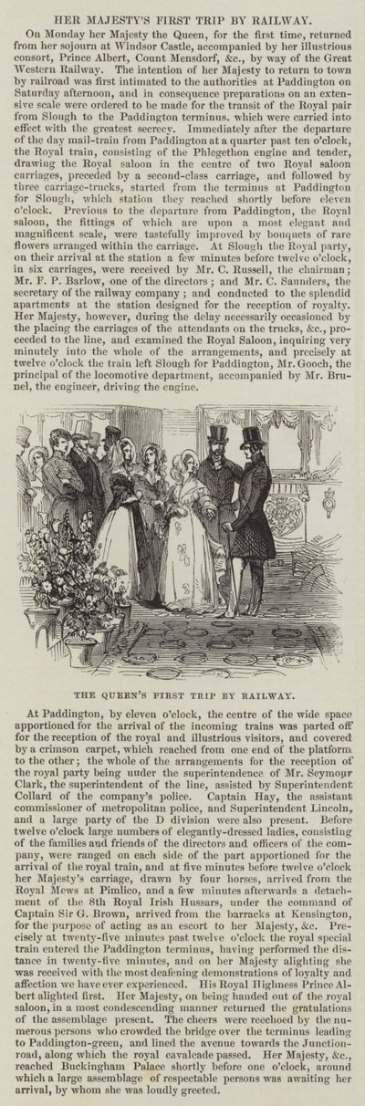Kraliçenin Demiryoluyla İlk Yolculuğu (gravür) by English School