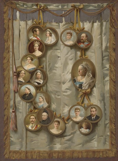 Kraliçe'nin Jübilesi (kromolitho) by English School