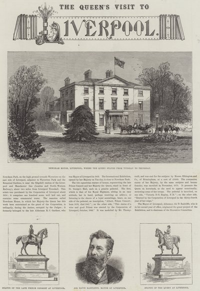 Kraliçenin Liverpool Ziyareti (gravür) by English School