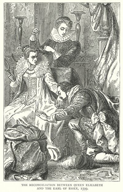 Kraliçe Elizabeth ve Essex Kontu Arasındaki Uzlaşma by English School
