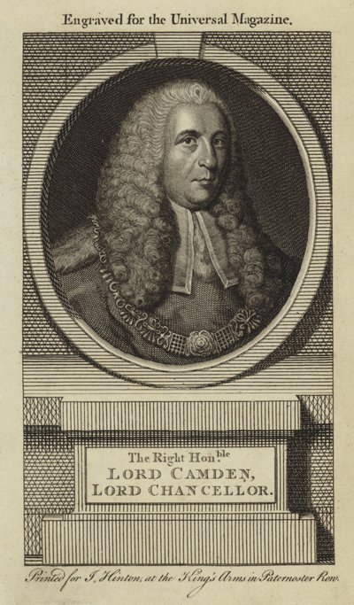 Çok Sayın Lord Camden, Lord Chancellor by English School