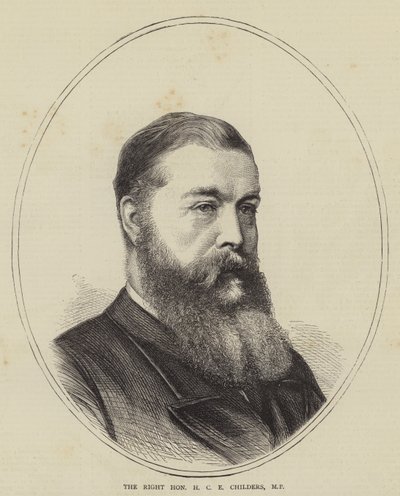 Sayın HCE Childers, MP (gravür) by English School