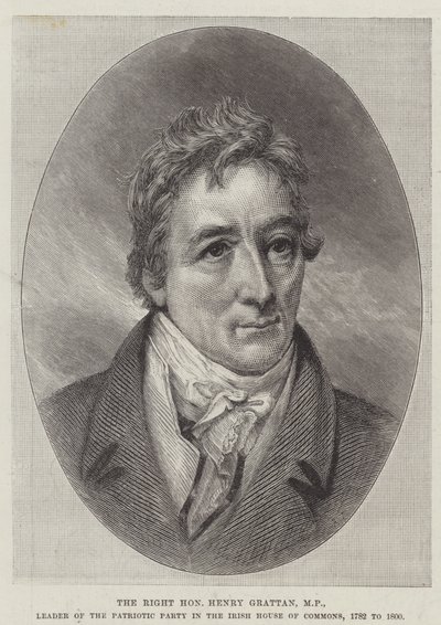 Çok Saygıdeğer Henry Grattan, Milletvekili, İrlanda Avam Kamarası Yurtsever Partisi Lideri by English School