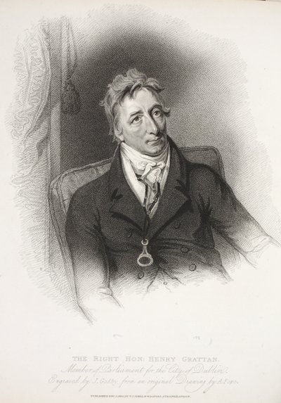 Saygıdeğer Henry Grattan, eng J. Godby, A. Pope tarafından orijinal çizimden, 1810 by English School