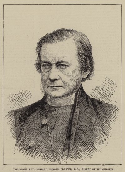 Sağ Muhterem Edward Harold Browne, DD, Winchester Piskoposu (gravür) by English School