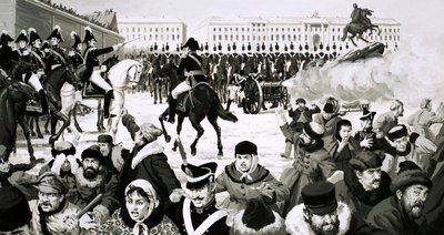 Romanovların Yükselişi ve Düşüşü: Batı ile Savaşlar (kağıt üzerinde guaj) by English School