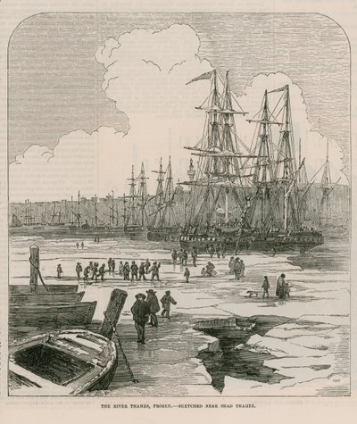Thames Nehri donmuş by English School