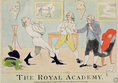 Kraliyet Akademisi, pub. tarafından S.W. Fores, 1786 (renkli dağlama) by English School