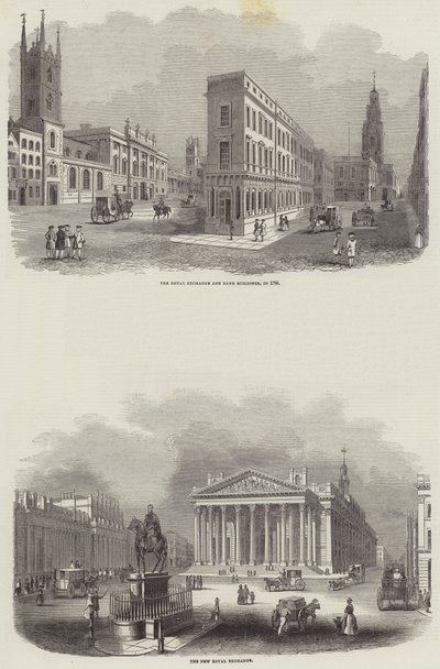 Kraliyet Borsası (gravür) by English School