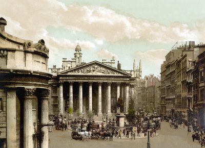 Royal Exchange, Londra (el ile renklendirilmiş fotoğraf) by English School