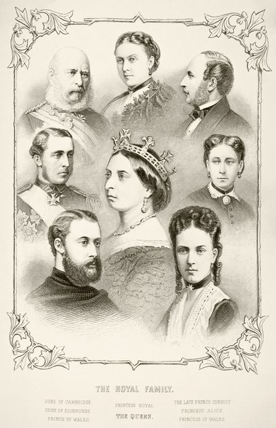 Kraliçe Victoria Kraliyet Ailesi, William Hickman Smith Aubrey (1858-1916) tarafından yazılan 