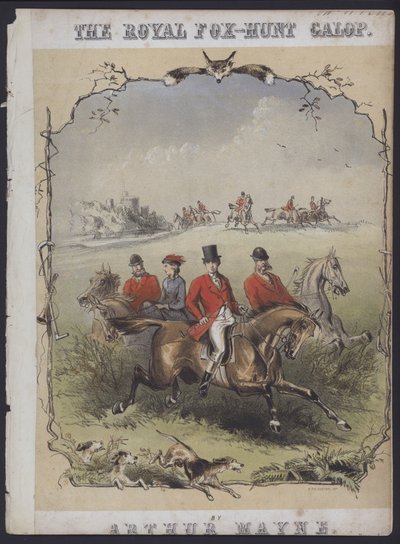 Kraliyet Tilki Avı Galası, Arthur Mayne (renkli taş baskı) by English School