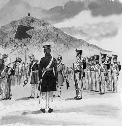 Kraliyet Deniz Kuvvetleri, yeni edinilen Hong Kong adasını işgal ediyor by English School