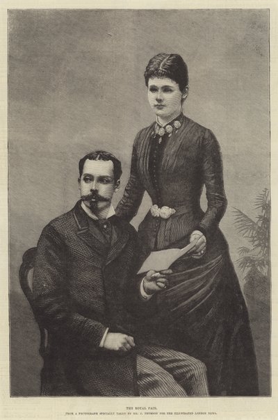 Kraliyet Çifti (gravür) by English School