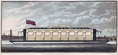 Kraliyet Waterloo Hamamı, pub. 1819 (renkli gravür) by English School