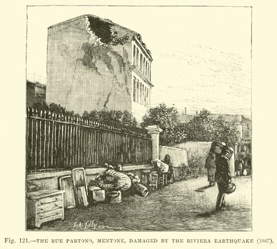 Rue Partono, Mentone, Riviera Depremi