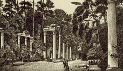 The Ruins, Virginia Water (lito) by English School