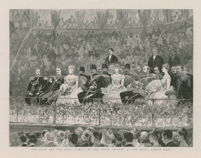 Şah ve Kraliyet ailesi Royal Albert Hall