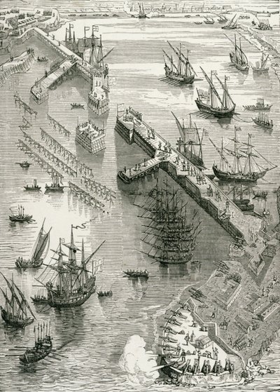 Ward, Lock and Co, Londra tarafından yayınlanan Emile de Bonnechose tarafından Fransa Tarihinden Rochelle Kuşatması, by English School
