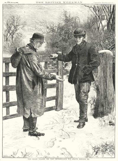 Kar İzi; ya da Arkamızda Bıraktığımız İzler (gravür) by English School