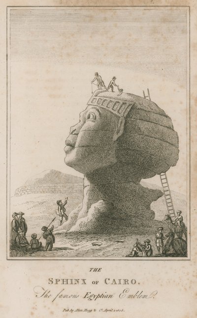 Kahire Sfenksi, ünlü Mısır amblemi by English School