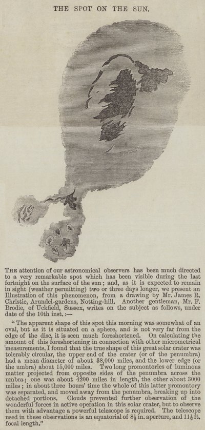 Güneşteki Nokta (gravür) by English School