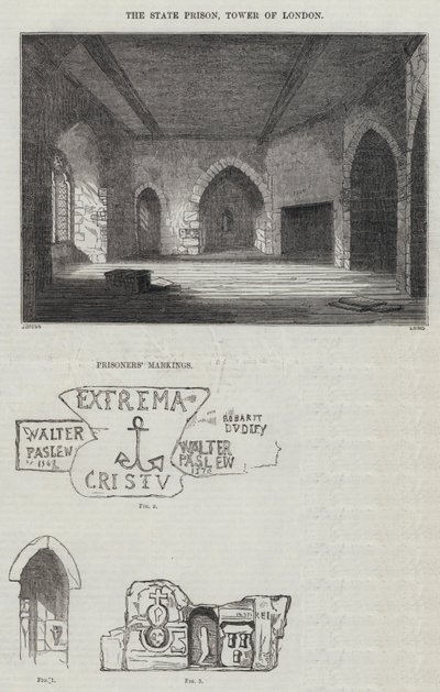 Eyalet Hapishanesi, Londra Kulesi (gravür) by English School