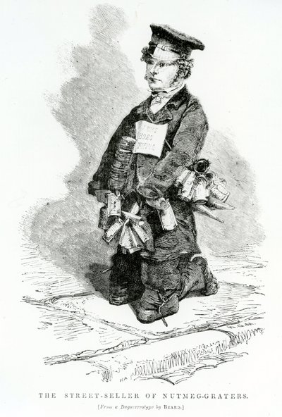 Küçük hindistan cevizi rendelerinin sokak satıcısı, 1840 dolayları by English School