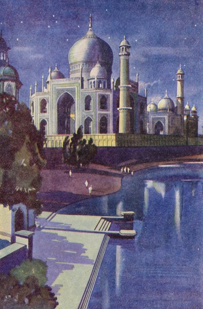 Tac Mahal (renkli taş baskı) by English School