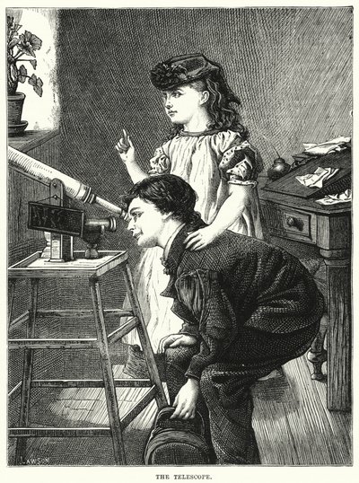 Teleskop (gravür) by English School