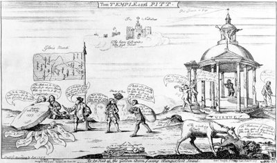 Tapınak ve Pitt, 1757 by English School