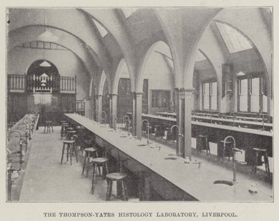 Thompson-Yates Histoloji Laboratuvarı, Liverpool (gravür) by English School