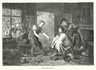 The Tight Shoe (gravür) by English School