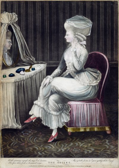 Tuvalet, bar. Robert Sayer ve J. Bennett, 1780 (mezzotint gravür) by English School