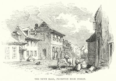 Belediye Binası, Plympton High Street (gravür) by English School