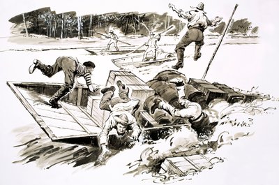 Hazine Avcıları: Klondike Stampede (kağıt üzerinde guaj) by English School