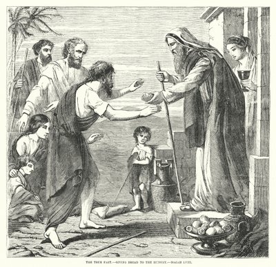Gerçek Hızlı, Açlara Ekmek Veren, Isaiah LVIII (gravür) by English School