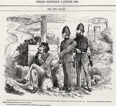 İki Yol, illüstrasyon, pub. 7 Ağustos 1886 by English School