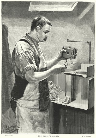 The Type-Founder (gravür) by English School