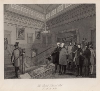 United Service Club, büyük salon by English School