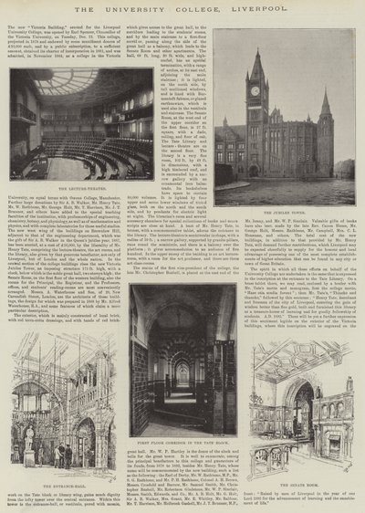 Üniversite Koleji, Liverpool (gravür) by English School