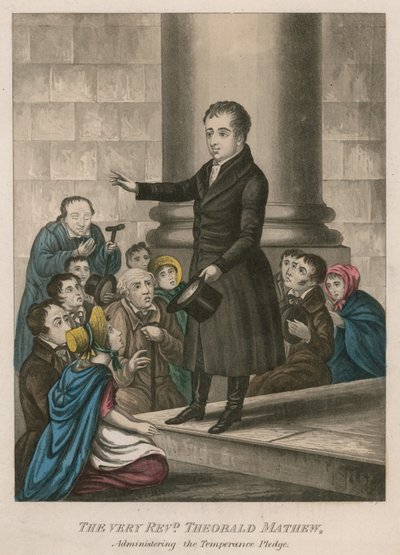 Ölçülülük yemini yöneten Çok Muhterem Theobald Mathew by English School