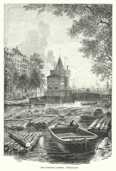 Weeper Kulesi, Amsterdam (gravür) by English School