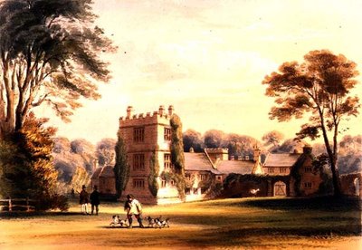 Batı Kulesi, Cotehele Evi, c.1830-40 (renkli taş) by English School
