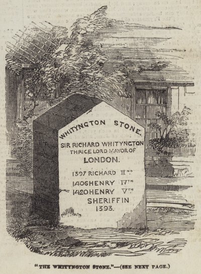 Whittington Taşı (gravür) by English School